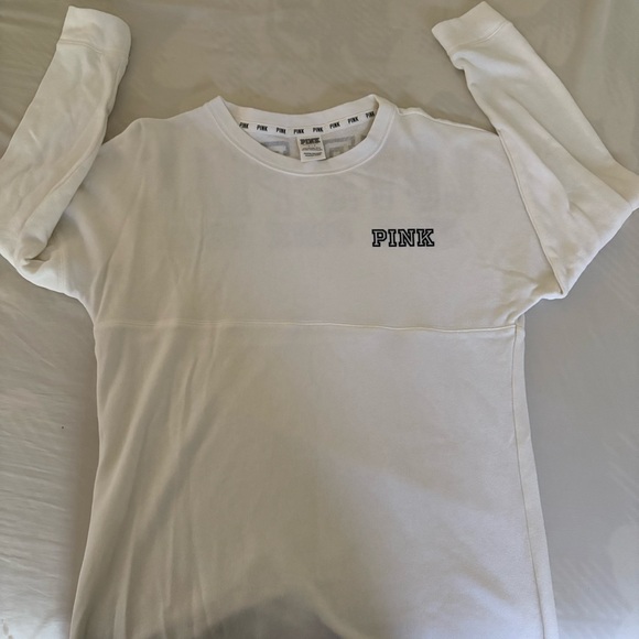 Victoria's Secret PINK White Sweatshirt - Picture 1 of 4